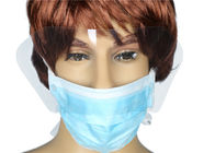 ماسک پزشکی یکبار مصرف آبی بیمارستان با سپر دافع پلاستیک